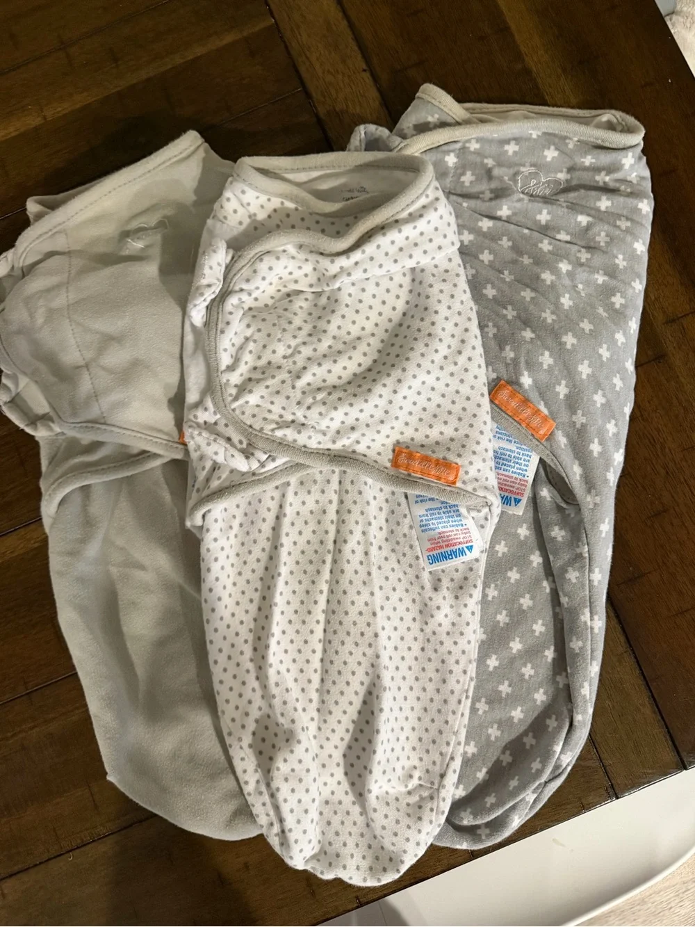 Baby Swaddle Set of 5 - Neutral Gray & White Sleep Sacks